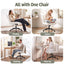 Artiss Armless Cross Legged Office Chair Wide Seat Vanity Chair Teddy Fleece Beige