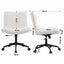 Artiss Armless Cross Legged Office Chair Wide Seat Vanity Chair Teddy Fleece Beige