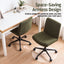 Artiss Armless Cross Legged Office Chair Wide Seat Vanity Chair Teddy Fleece Green