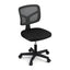 Artiss Armless Office Chair with Wheels, Ergonomic 360° Swivel Home Office Desk Chair, Height Adjustable Computer Task Chair with Fabric Back and Seat for Small Space, Black