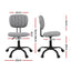 Artiss Armless Office Chair with Wheels, Ergonomic 360° Swivel Home Office Desk Chair, Height Adjustable Computer Task Chair with Fabric Back and Seat for Small Space, Grey