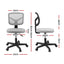 Artiss Armless Office Chair with Wheels, Ergonomic 360° Swivel Home Office Desk Chair, Height Adjustable Computer Task Chair with Fabric Back and Seat for Small Space, Grey