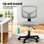 Artiss Armless Office Chair with Wheels, Ergonomic 360° Swivel Home Office Desk Chair, Height Adjustable Computer Task Chair with Fabric Back and Seat for Small Space, Grey