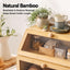 Artiss Bamboo Bread Box 2-Tier Kitchen Countertop Storage 39cm Natural