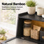 Artiss Bamboo Bread Box Kitchen Countertop Storage Clear Window Shelf 40cm Black