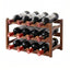 Artiss Bamboo Wine Rack 3-Tier Display Storage Organizer 12 Bottle Walnut