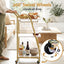Artiss Bar Cart Trolley Kitchen Island Serving Wine Glass Holder Marble 41cm