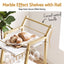 Artiss Bar Cart Trolley Kitchen Island Serving Wine Glass Holder Marble 41cm