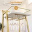 Artiss Bar Cart Trolley Kitchen Island Serving Wine Glass Holder Marble 41cm