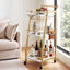 Artiss Bar Cart Trolley Kitchen Island Serving Wine Glass Holder Marble 41cm