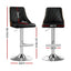 Artiss Bar Stool Bentwood Swivel Adjustable Kitchen Counter Stool Leather Black