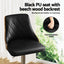 Artiss Bar Stool Bentwood Swivel Adjustable Kitchen Counter Stool Leather Black