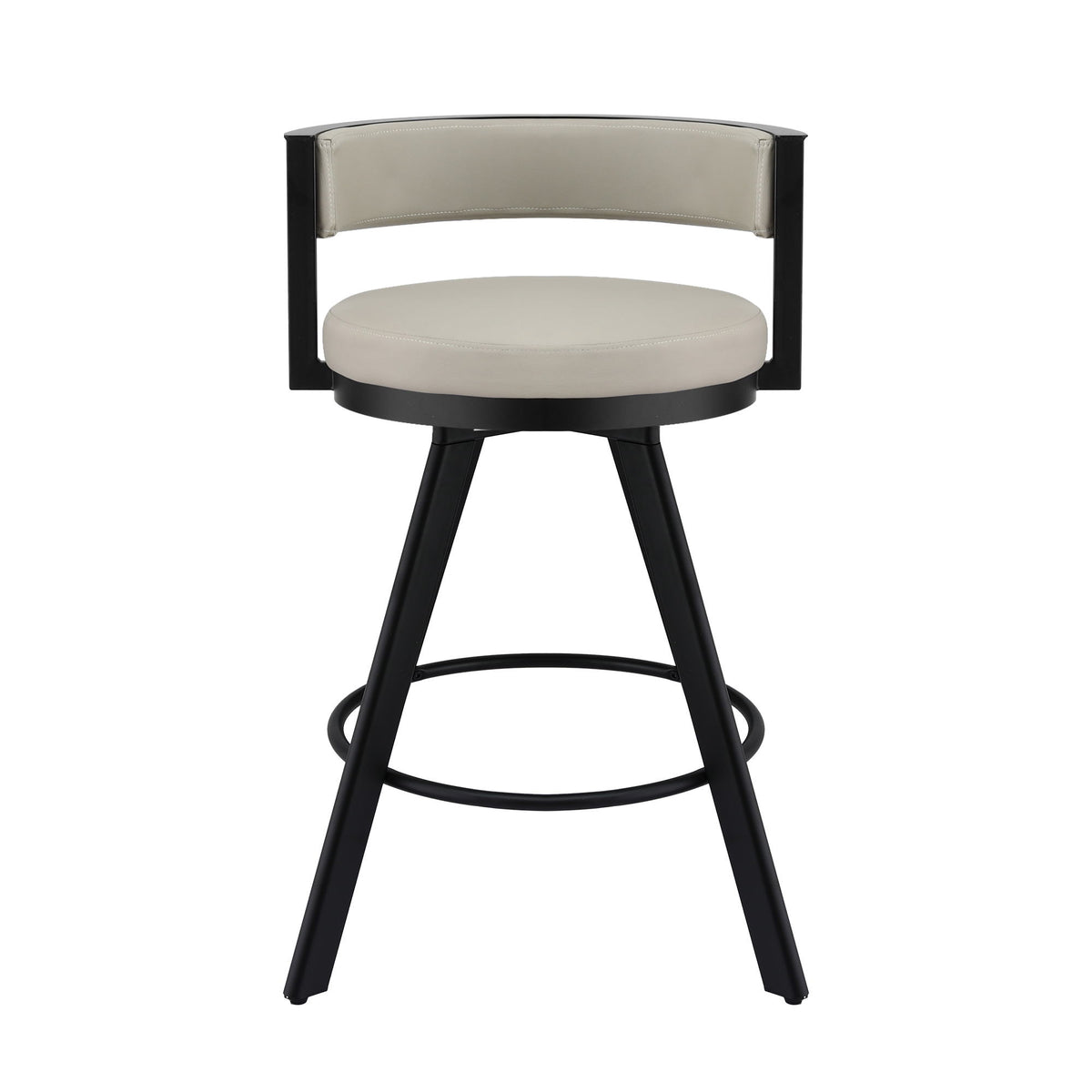 Artiss Bar Stool Swivel Kitchen Chair Metal PU Leather Counter Beige