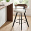 Artiss Bar Stool Swivel Metal Legs Kitchen Chair Bentwood Counter Leather White