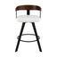 Artiss Bar Stool Swivel Metal Legs Kitchen Chair Bentwood Counter Leather White