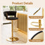 Artiss Bar Stool X1 Gas Lift Adjustable Velvet Woven Backrest Vivien Black