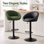 Artiss Bar Stool X2 Gas Lift Adjustable Rounded Shell Backrest PU Leather Black