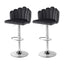 Artiss Bar Stool X2 Kitchen Dining Counter Gaslift Chair Adjustable Velvet Grey