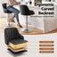 Artiss Bar Stool X4 Gas Lift Adjustable Curved Striped Backrest PU Leather Black