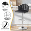 Artiss Bar Stool X4 Kitchen Dining Counter Gaslift Chair Adjustable Velvet Grey