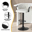 Artiss Bar Stool x4 Kitchen Dining Chair Counter Gaslift Woven Velvet Ivory