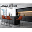 Artiss Bar Stools Kitchen Counter Barstools Leather Metal Chairs Brown x2