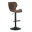 Artiss Bar Stools Kitchen Counter Stools Swivel Gas Lift Vintage Chairs Brown x2
