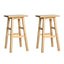 Artiss Bar Stools Kitchen Counter Stools Wooden Chairs Natural x2
