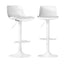 Artiss Bar Stools Kitchen Swivel Gas Lift Stool Leather Dining Chairs White x2
