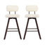 Artiss Bar Stools Set of 2 Swivel Counter 68cm Height Stools w/ Padded Backrest Beige
