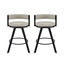 Artiss Bar Stools Set of 2 Swivel Kitchen Chair Metal Counter Beige Leather