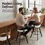 Artiss Bar Stools Set of 3 Swivel Counter Height Barstools with Bentwood Backrest PU Leather White