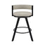Artiss Bar Stools Set of 3 Swivel Counter Stools with Padded Backrest PU Leather Beige