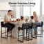 Artiss Bar Stools Set of 4 PU Leather Counter Chairs 65cm Seat Height with Low Back Black
