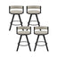 Artiss Bar Stools Set of 4 Swivel Kitchen Chair Metal Counter Beige Leather