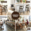 Artiss Bar Stools Set of 4 Swivel Kitchen Chair Metal Counter Beige Leather