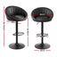 Artiss Bar Stools X4 Gas Lift Adjustable Rounded Shell Backrest PU Leather Black