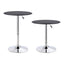 Artiss Bar Stools and Table Set 3PCS Dining Desk Kitchen Chair PVC Leather Black