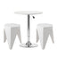 Artiss Bar Stools and Table Set 3PCS Dining Desk Kitchen Chairs Cafe Pub White