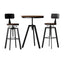 Artiss Bar Table and Stools Set Dining Desk Industrial Kitchen Chairs Cafe Pub