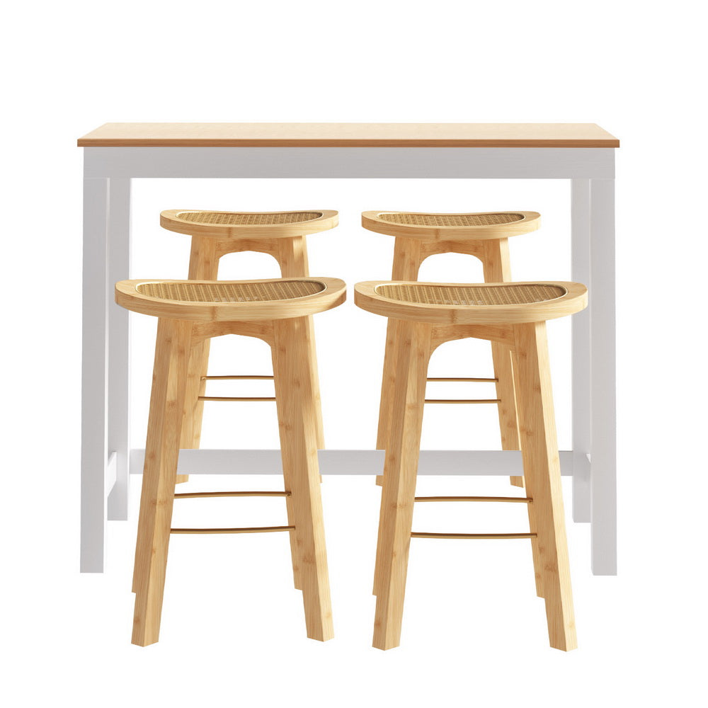 Artiss Bar Table and Stools Set Dining Desk Kitchen Chairs Cafe Pub