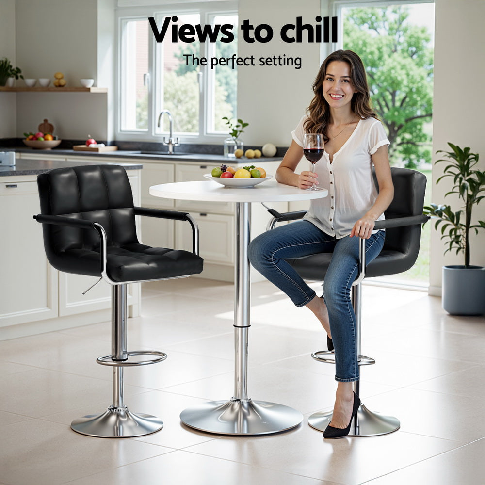 Artiss Bar Table and Stools Set Dining Desk Kitchen Chairs Cafe Pub