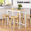 Artiss Bar Table and Stools Set Dining Desk Kitchen Chairs Cafe Pub