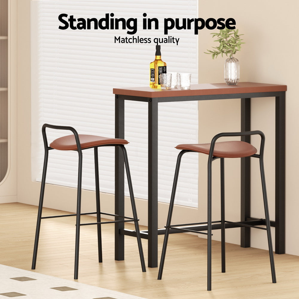 Artiss Bar Table and Stools Set Dining Desk Kitchen Chairs Cafe Pub