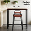 Artiss Bar Table and Stools Set Dining Desk Kitchen Chairs Cafe Pub