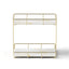 Artiss Bathroom Storage Rack 2 Tier Corner Organiser Gold Marble Look