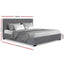 Artiss Bed Frame Double Size Gas Lift Grey NINO