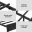 Artiss Bed Frame Double Size LED Metal Bed Base with Charging Station