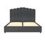 Artiss Bed Frame Double Size Velvet Grey FION