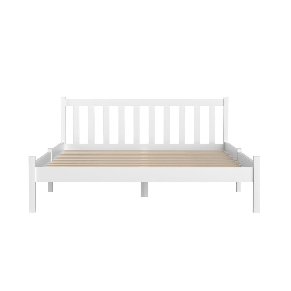Artiss Bed Frame Double Size Wooden White SOFIE